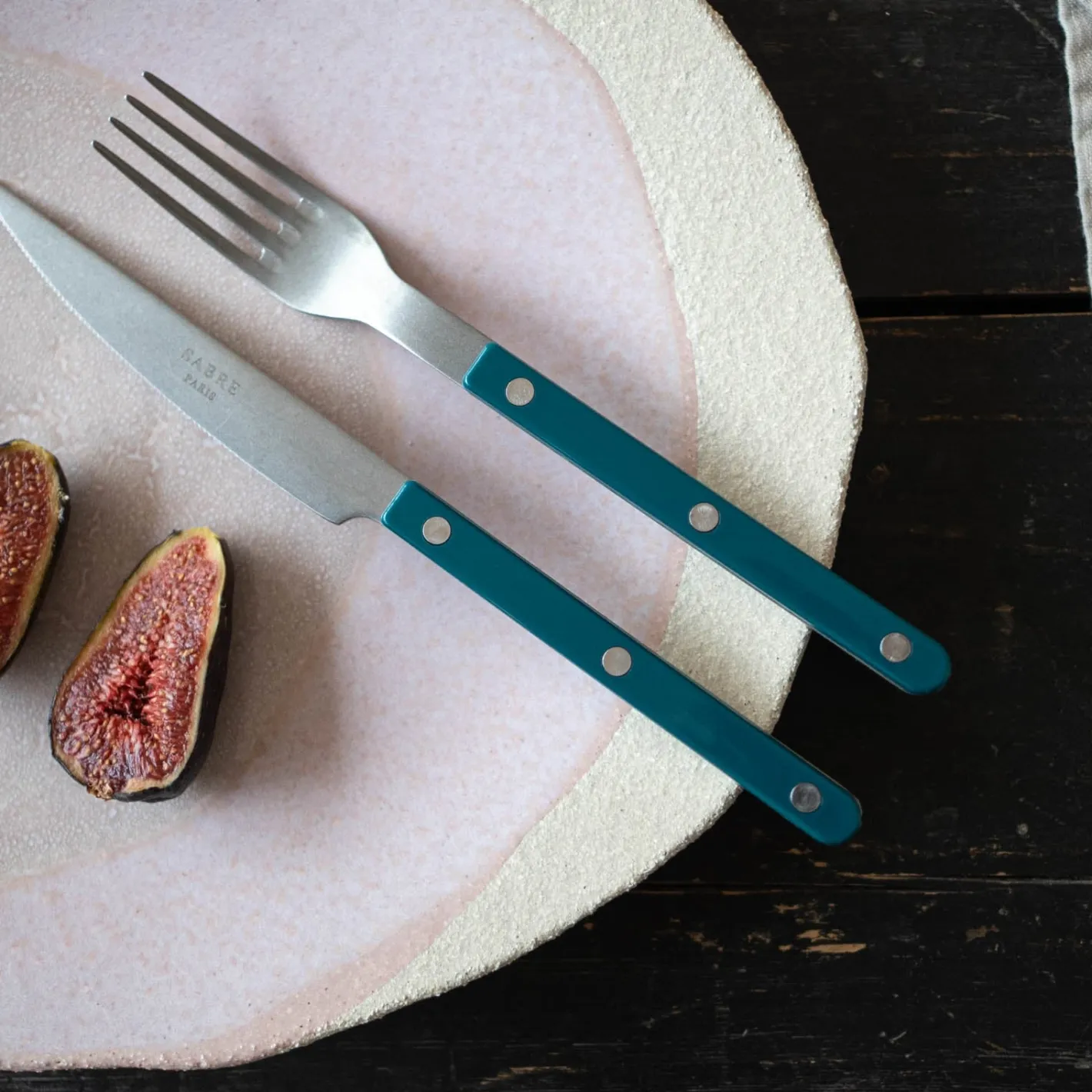 Bistrot Vintage Uni, Bleu canard*Sabre Paris Cheap