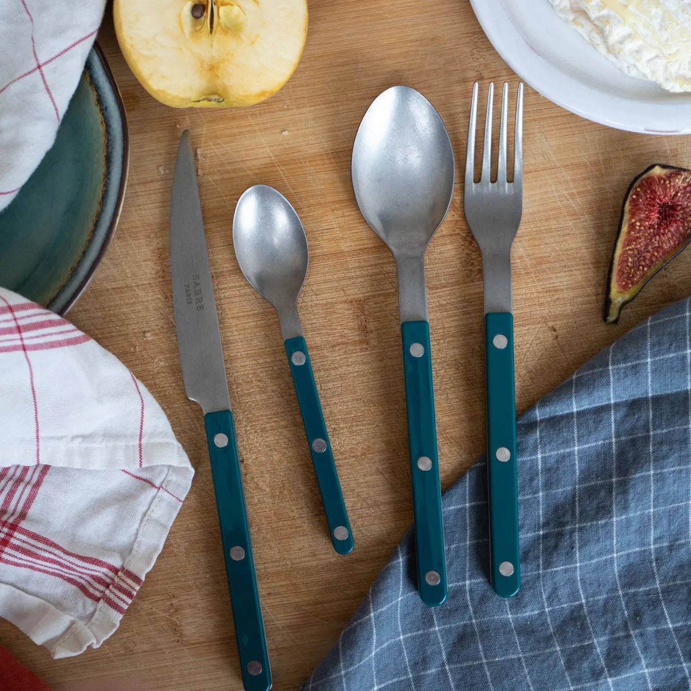 Bistrot Vintage Uni, Bleu canard*Sabre Paris Cheap