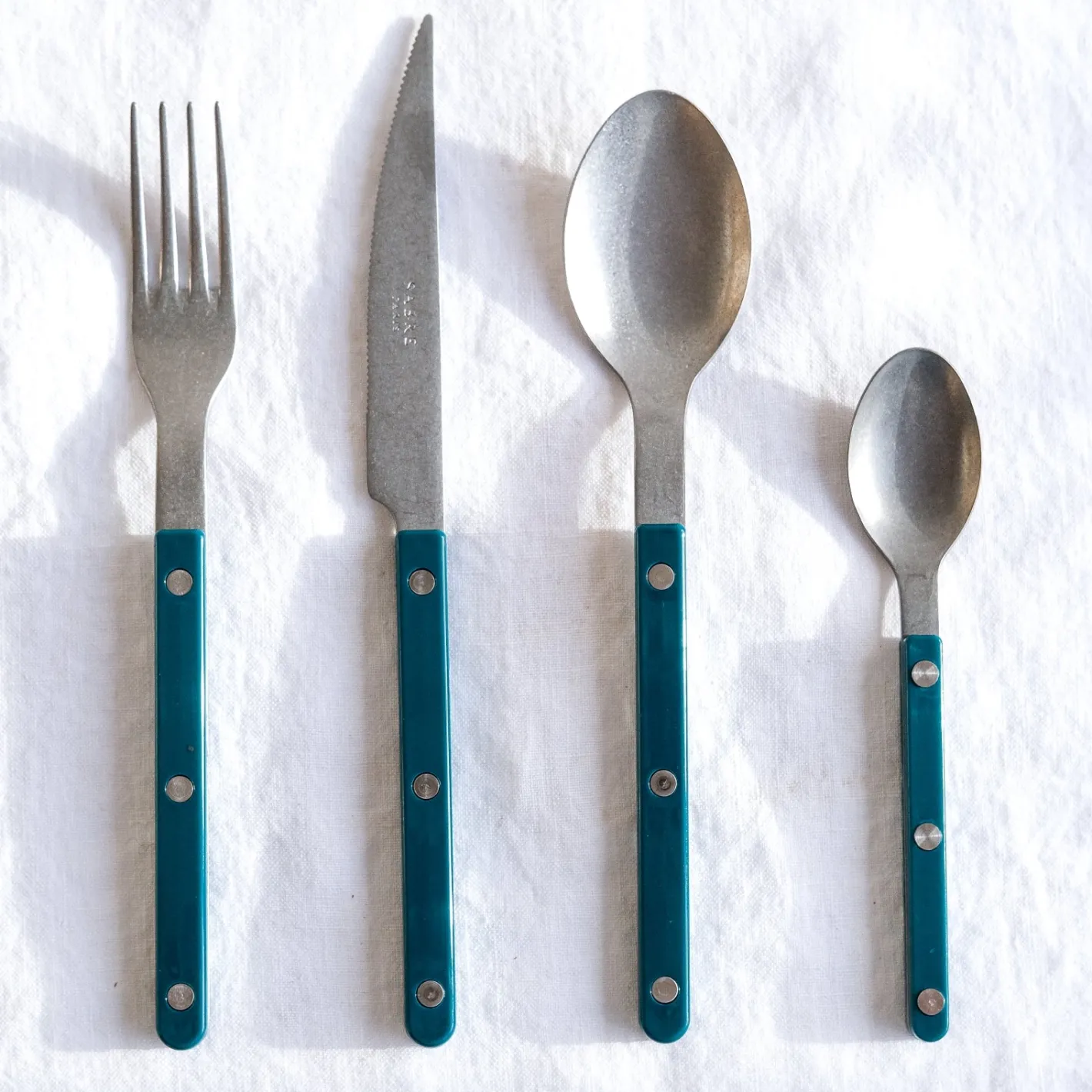 Bistrot Vintage Uni, Bleu canard*Sabre Paris Cheap