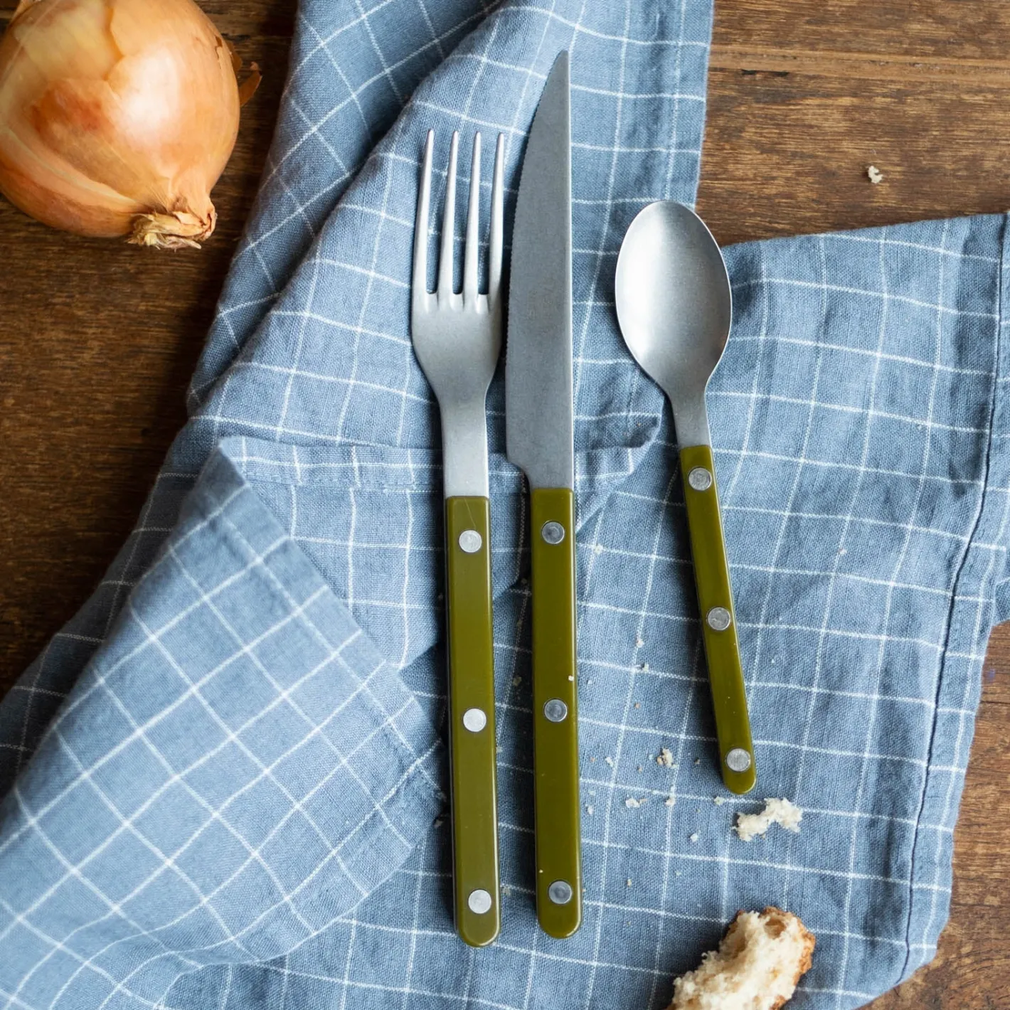 Bistrot Vintage Uni, Vert fougère*Sabre Paris Sale