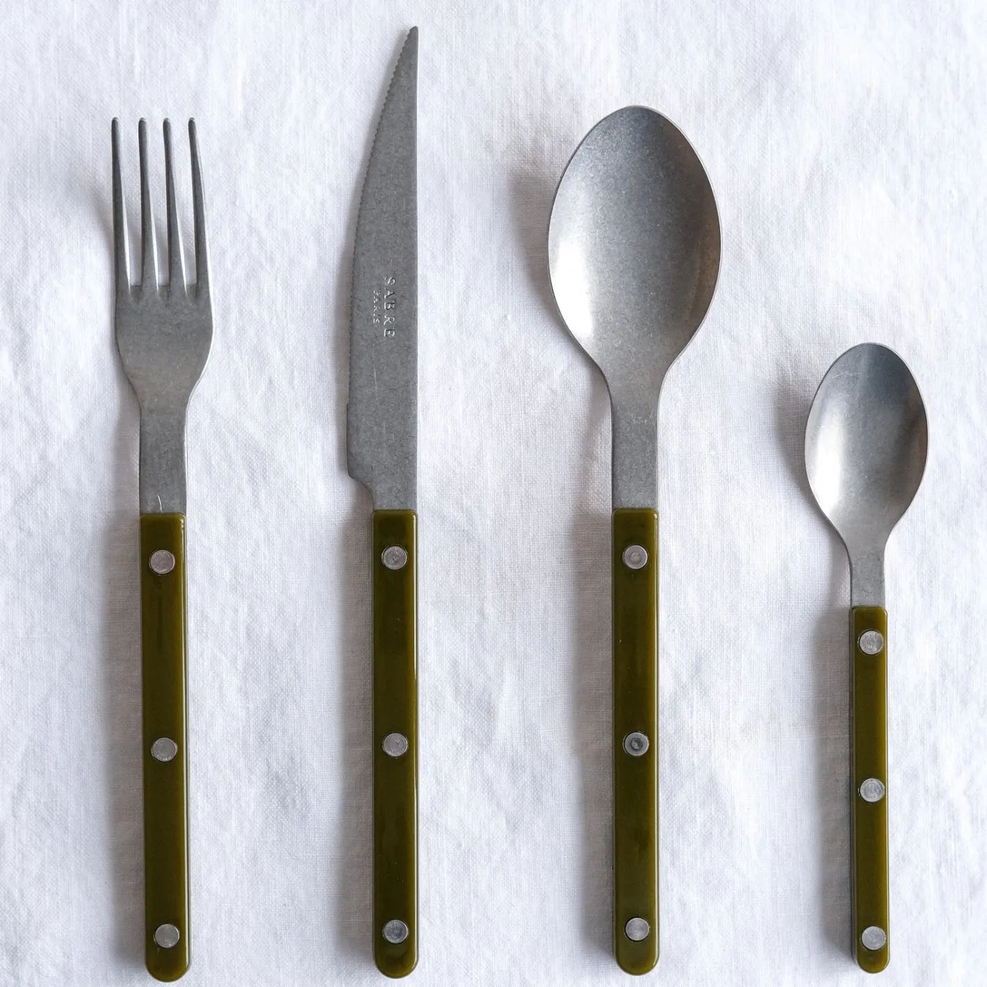 Bistrot Vintage Uni, Vert fougère*Sabre Paris Sale