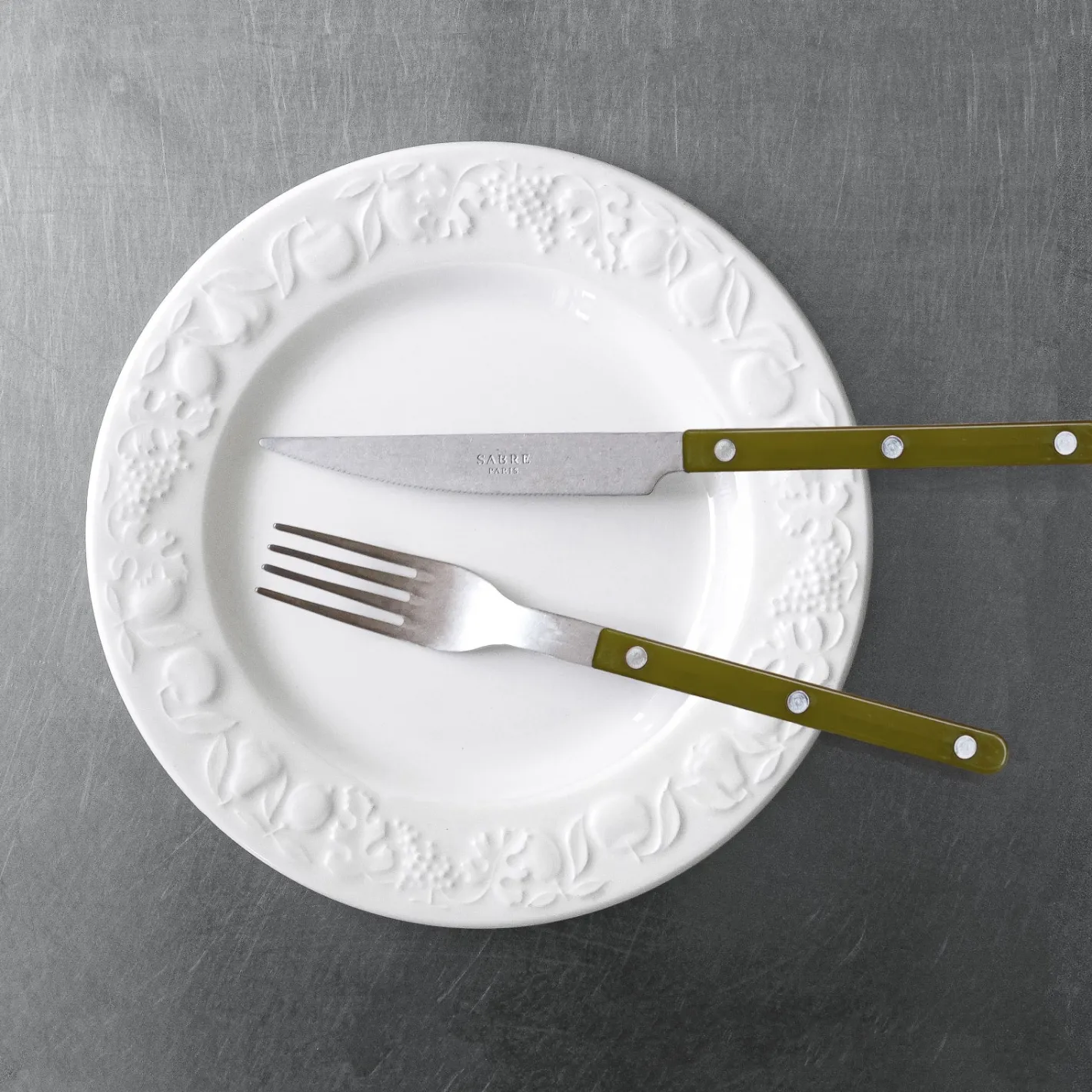 Bistrot Vintage Uni, Vert fougère*Sabre Paris Sale